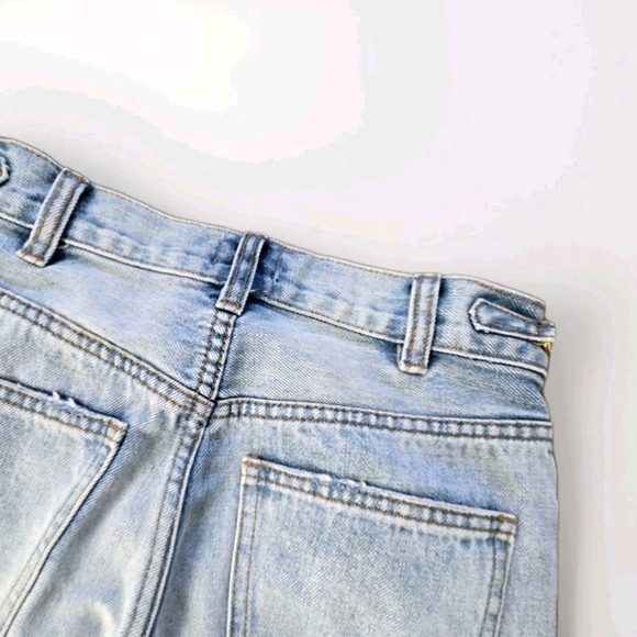 Celine Light Blue Wide Leg Distressed Jeans - Picture 14 of 16